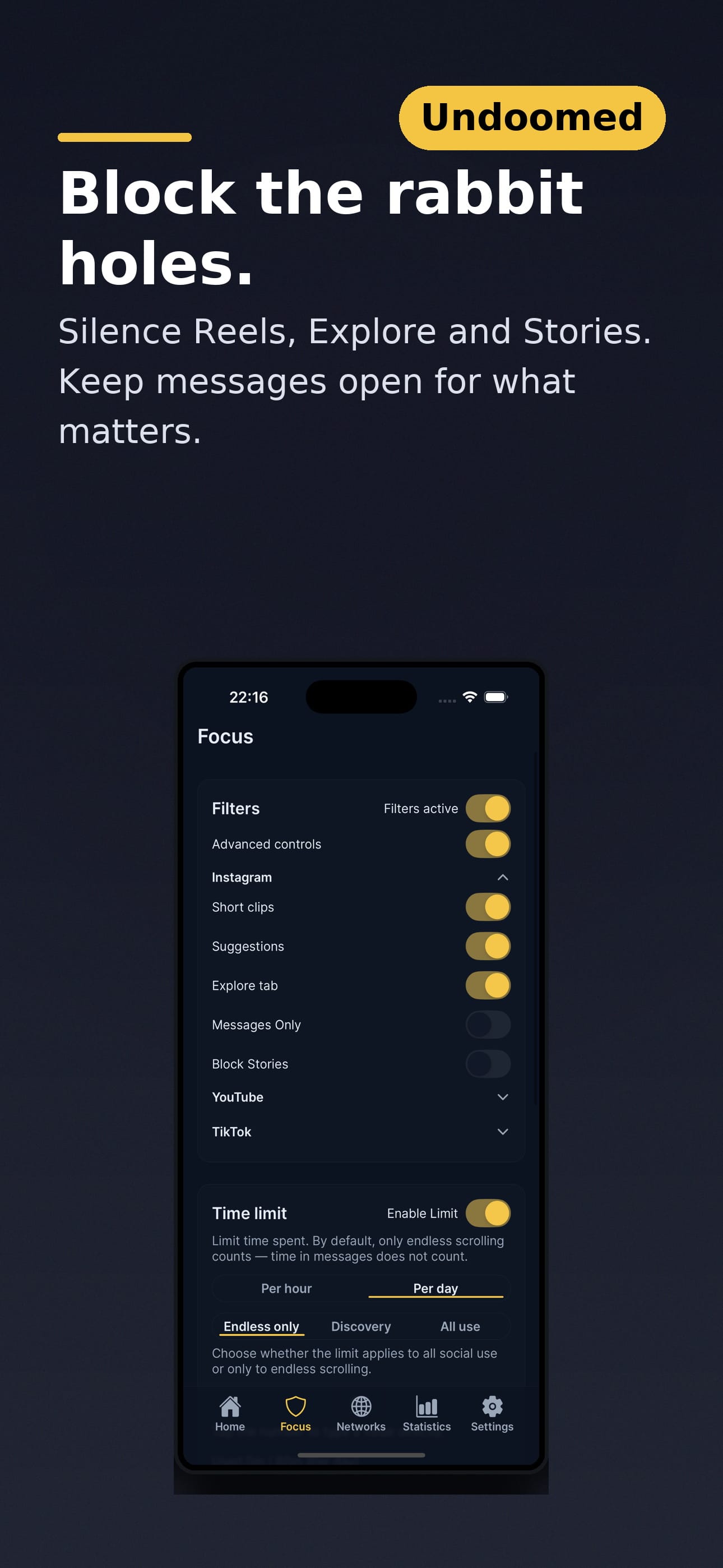 Undoomed — app screen 1